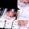 88 keys - Colourful piano notes - transparent keyboard stickersPiano