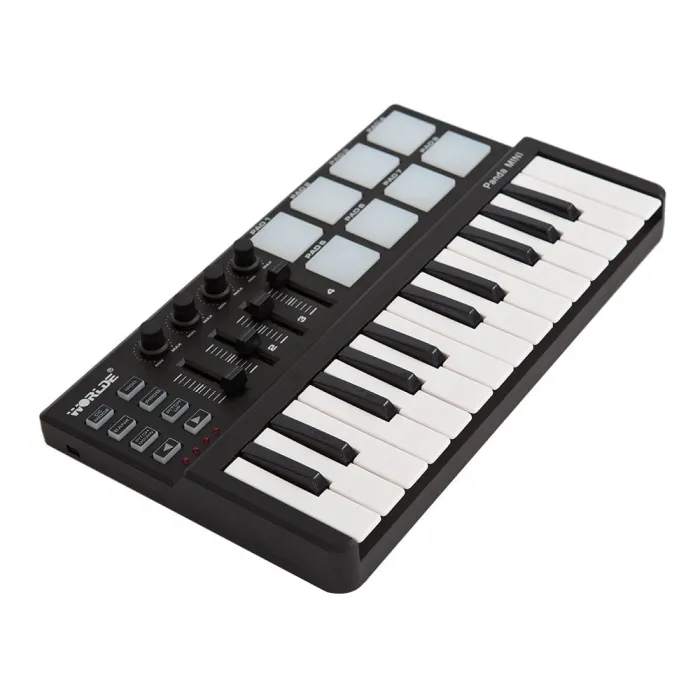Mini-USB-Keyboard mit 25 Tasten und Drum-Pad-MIDI-Controller