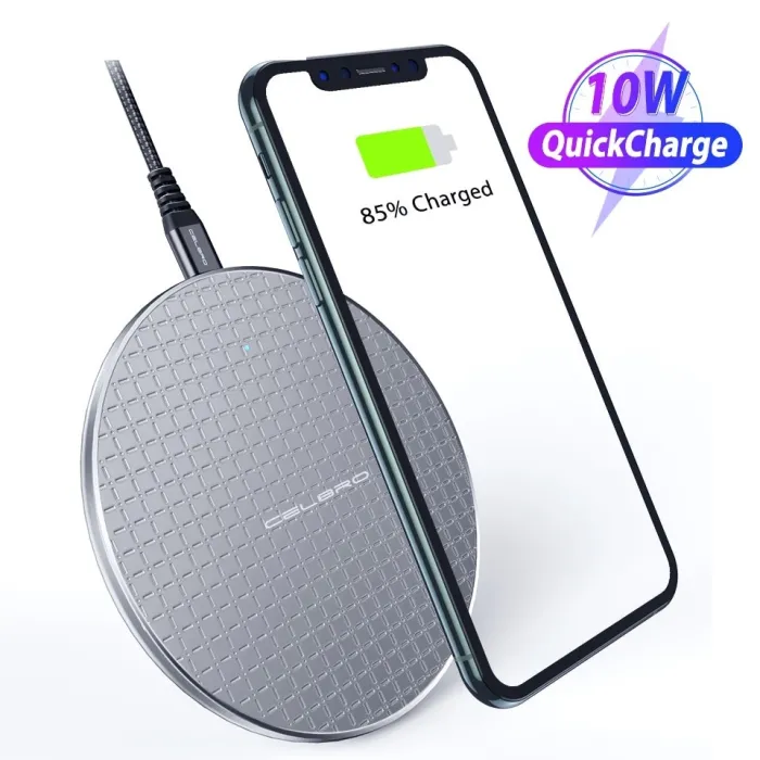 10W QI wireless charger - fast charging pad for iPhone - Samsung S20 - Note 10 Plus - Xiaomi MI 9
