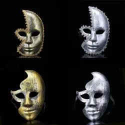 Antique silver & gold - Venetian mask - half face