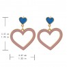 Heart shaped long earrings