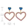 Heart shaped long earrings