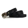 Leather belt with a tiger's head