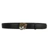 Leather belt with a tiger's head