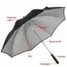 Long rain umbrella - with flashing LED stars