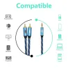 EMK RCA Cable 2RCA to 35 Audio Cable RCA 35mm Jack RCA AUX Cable for DJ Amplifiers Subwoofer Audio