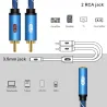 EMK 35mm Female to 2RCA Male Stereo Audio Cable Gold Plated for Smartphones MP3 Tablets Home The