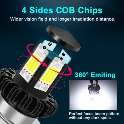 Motorcycle Headlight Bulbs H6 BA20D H4 LED Hi Lo beam Moto LED Headlight Motorbike LED Lamps Convers