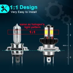 Motorcycle Headlight Bulbs H6 BA20D H4 LED Hi Lo beam Moto LED Headlight Motorbike LED Lamps Convers