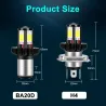 Motorcycle Headlight Bulbs H6 BA20D H4 LED Hi Lo beam Moto LED Headlight Motorbike LED Lamps Convers
