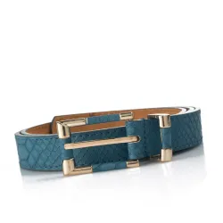 Fashionable leather belt with crocodile patternBelts