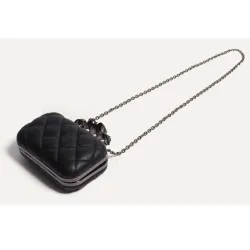 Luxury skull ring vintage plaid bag - clutch bag with chainHandbags