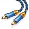 Toslink - OD6.0 - SPDIF - digital optical fiber audio cable - braided - 1m - 1.5m - 2m - 3m - 5m - 8m - 10m - 15m