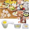 Separator - egg cooker - steamer - silicone tool 7 piecesEgg shapers