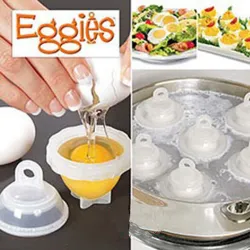 7pcsset Egg Tool with Separator Hard Boil Egg Cooker Clear Silicone Maker Without Shell Maker Egg S