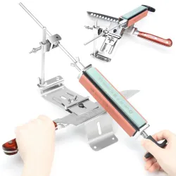 Professional kitchen knife sharpener - fixed angle tool - with 4 whetstoneKnife sharpeners