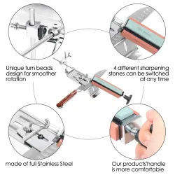 2019 New Iron Steel Kitchen Sharpener Professional Kitchen Knife Sharpener Sharpening Tools Fix-angl