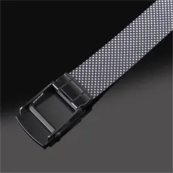 Luxury knitted belt with automatic buckle
