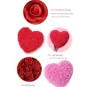 30x30cm Red Rose Bear Sweet Heart Rose Artificial Flower Rose Heart Decoration Valentines Birthday G