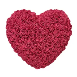 30x30cm Red Rose Bear Sweet Heart Rose Artificial Flower Rose Heart Decoration Valentines Birthday G