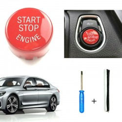 For BMW 1 Series F20 F21 2012-18 Red Start Stop Engine Switch Button Cover Trim