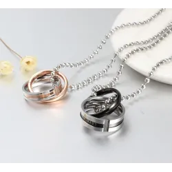 Endless Love - double circles necklace - 2 piecesNecklaces