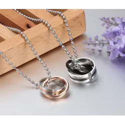 Endless Love - double circles necklace - 2 piecesNecklaces
