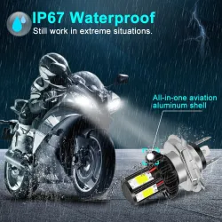 Motorcycle Headlight Bulbs H6 BA20D H4 LED Hi Lo beam Moto LED Headlight Motorbike LED Lamps Convers