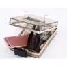 new transparent acrylic elegant perfume bottle bag - vertical style square bag - party gown dinner bag female