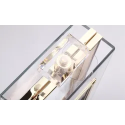 new transparent acrylic elegant perfume bottle bag - vertical style square bag - party gown dinner bag female
