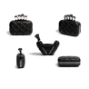 Skull ring woman evening bag vintage plaid woman clutch bag Ladies messenger bags Mini black Luxury