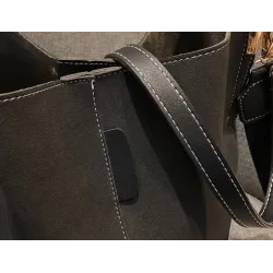 Messenger bag Women Bucket Shoulder Bag large capacity vintage Matte PU Leather lady handbag Luxury