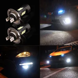 2pcs LED-Lampe super hell Auto Nebelscheinwerfer - 12v 24v 6000k weißes Auto fahren 21 3030-SMD Lauflicht auto led h7 Lampe