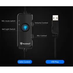 Xiberia Nubwo N11 PC headphones - USB - headset with microphone & LedHeadsets