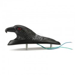 Black eagle head for fender - with red lighted eyesMotorbike parts