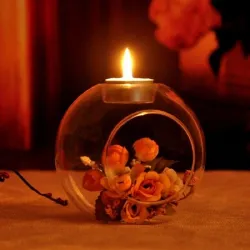 romantische Hochzeits-Dinner-Dekor - klassisches Kristall transparentes Glas hängen Kerzenhalter - Kerzenständer