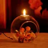 romantische Hochzeits-Dinner-Dekor - klassisches Kristall transparentes Glas hängen Kerzenhalter - Kerzenständer