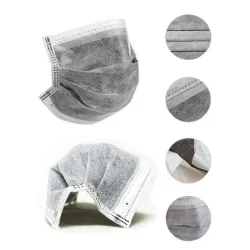 Activated carbon nano filter - 4-layer mouth / face mask - antibacterial - greyMouth masks