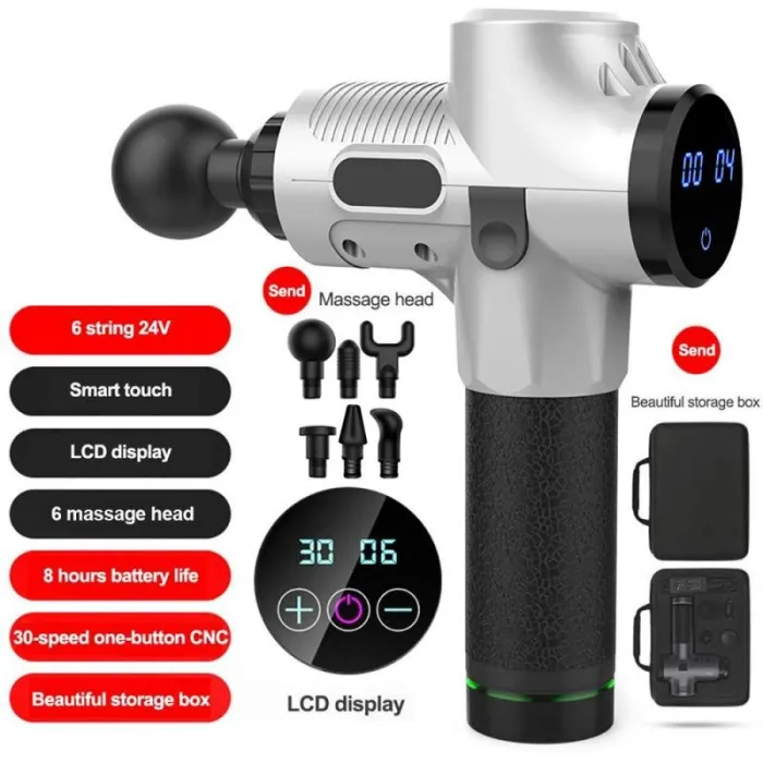 LCD Anzeige Hochfrequenz Massage Gun Muskelkörper entspannen Entspannung 30 Geschwindigkeit Vibration
