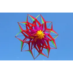 3D flower shape kite with handle and line - 150 cm diameterKites