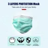 Disposable face/ mouth masks - 3 layer - anti-dust - anti bacterial - premium greenMouth masks