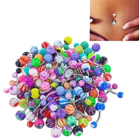 30 Stück - Bauchstangen - Körper Piercing