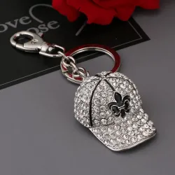Crystal baseball hat - keychainKeyrings