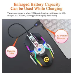 Funkoptische Maus - 1600DPI - USB - 2.0 Empfänger