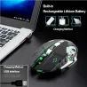 Kabellose optische Gaming-Maus - wiederaufladbar - leise - LED hinterleuchtet - ergonomisch