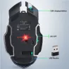 Kabellose optische Gaming-Maus - wiederaufladbar - leise - LED hinterleuchtet - ergonomisch