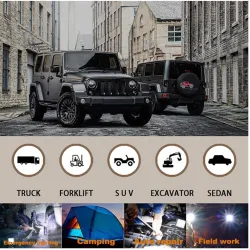 6D Linse - 5 Zoll - 30W 12V - LED-Lichtleiste - Reflektor für 4x4 ATV-SUV-Lkw - Spot / Nebellicht - Halo - Fahrleuchten