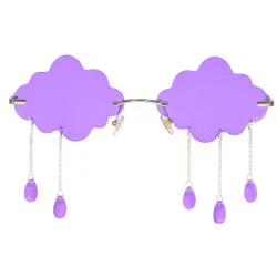 Clouds & tassels - vintage / steampunk rimless sunglasses - UV400Sunglasses