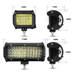 12V / 24V - 72W / 144W - Led light-bar - Scheinwerfer für LKW / Offroad Boote / Autos / Traktoren 4x4 SUV ATV