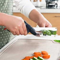 2 in 1 Gebrauchsmesser & Schere - Edelstahl Küchenwerkzeug